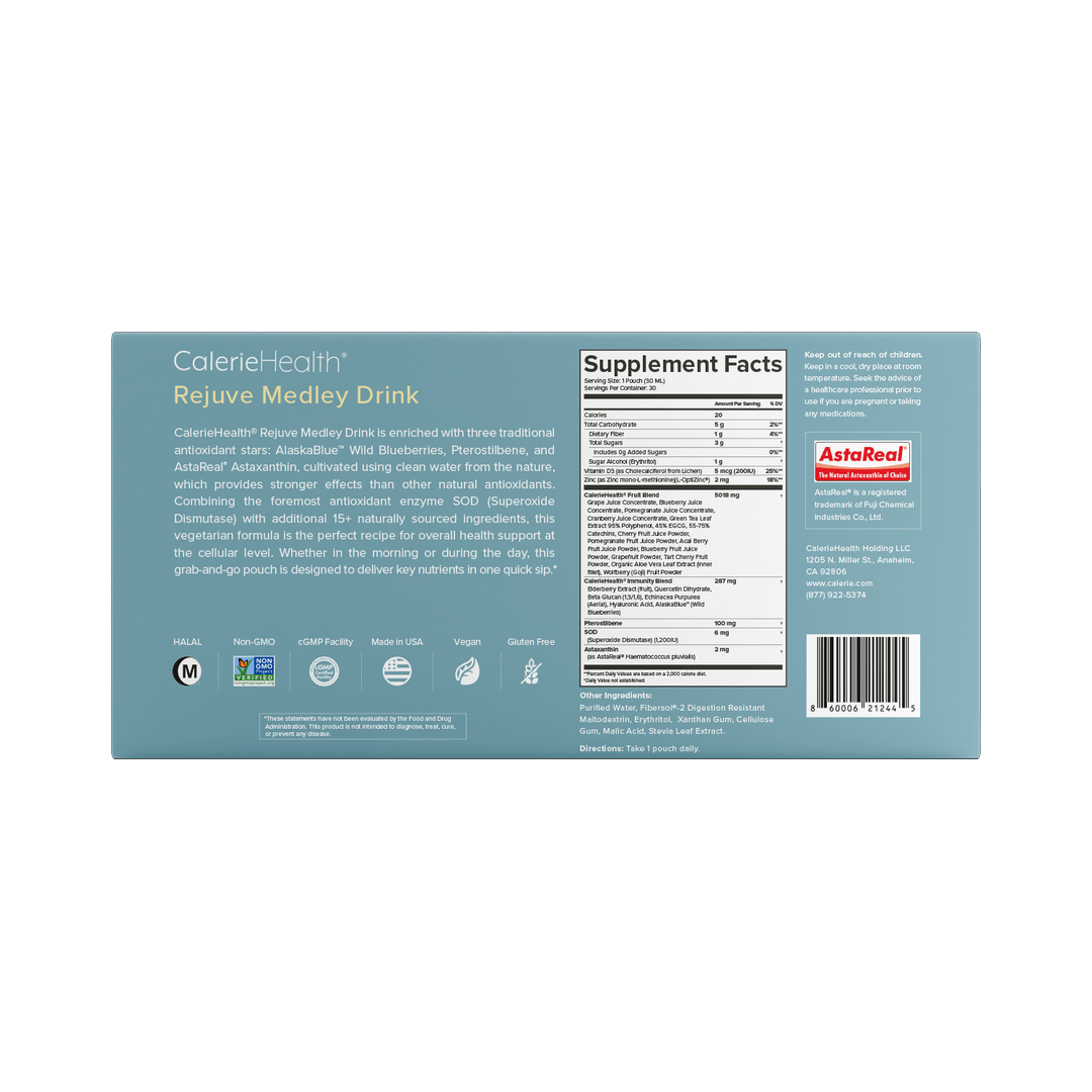 Calerie Health Rejuve Medley Drink 30 pouches