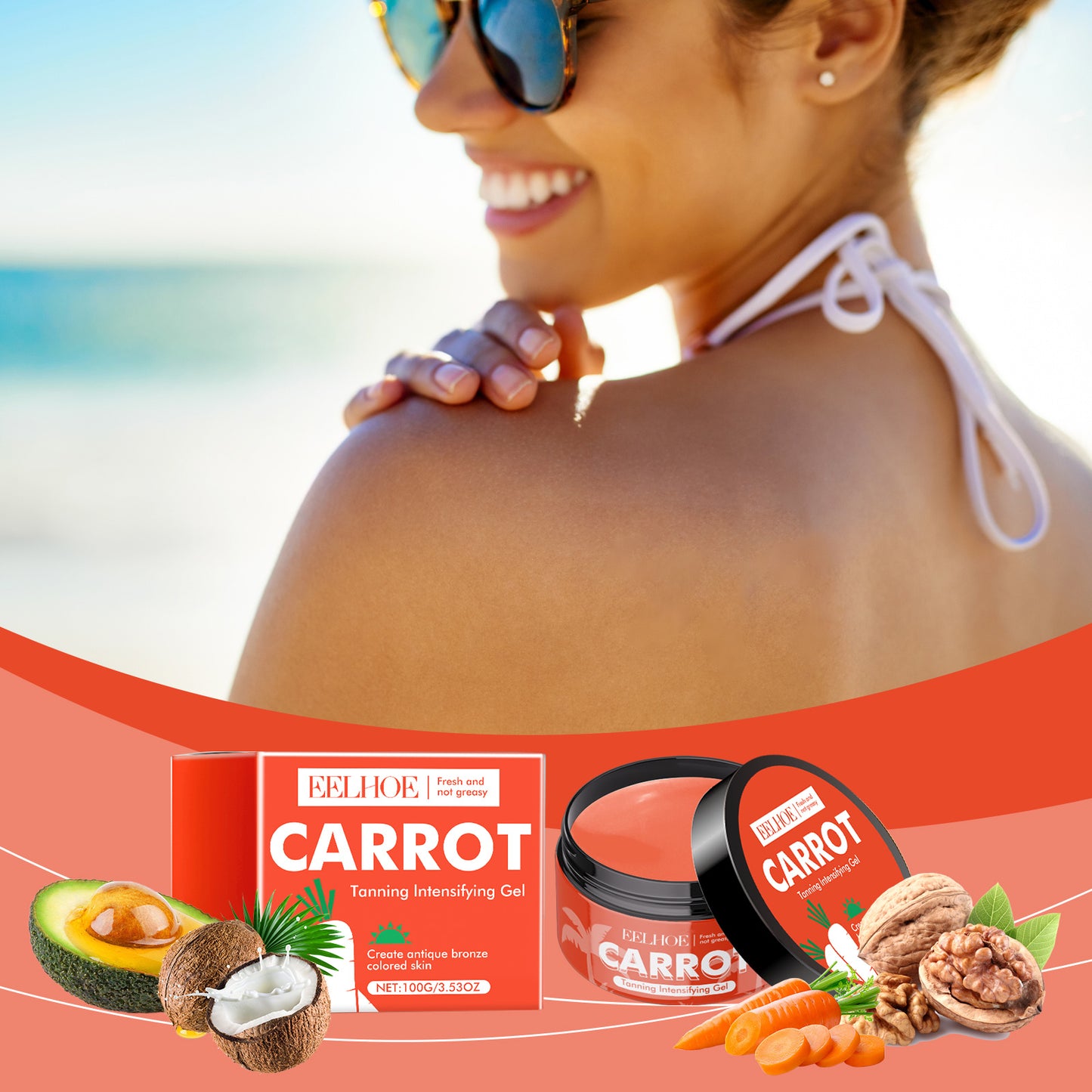 Eelhoe Carrot Black Gel Equalizes Skin Tone And Creates A Healthy Cream For Wheat Skin