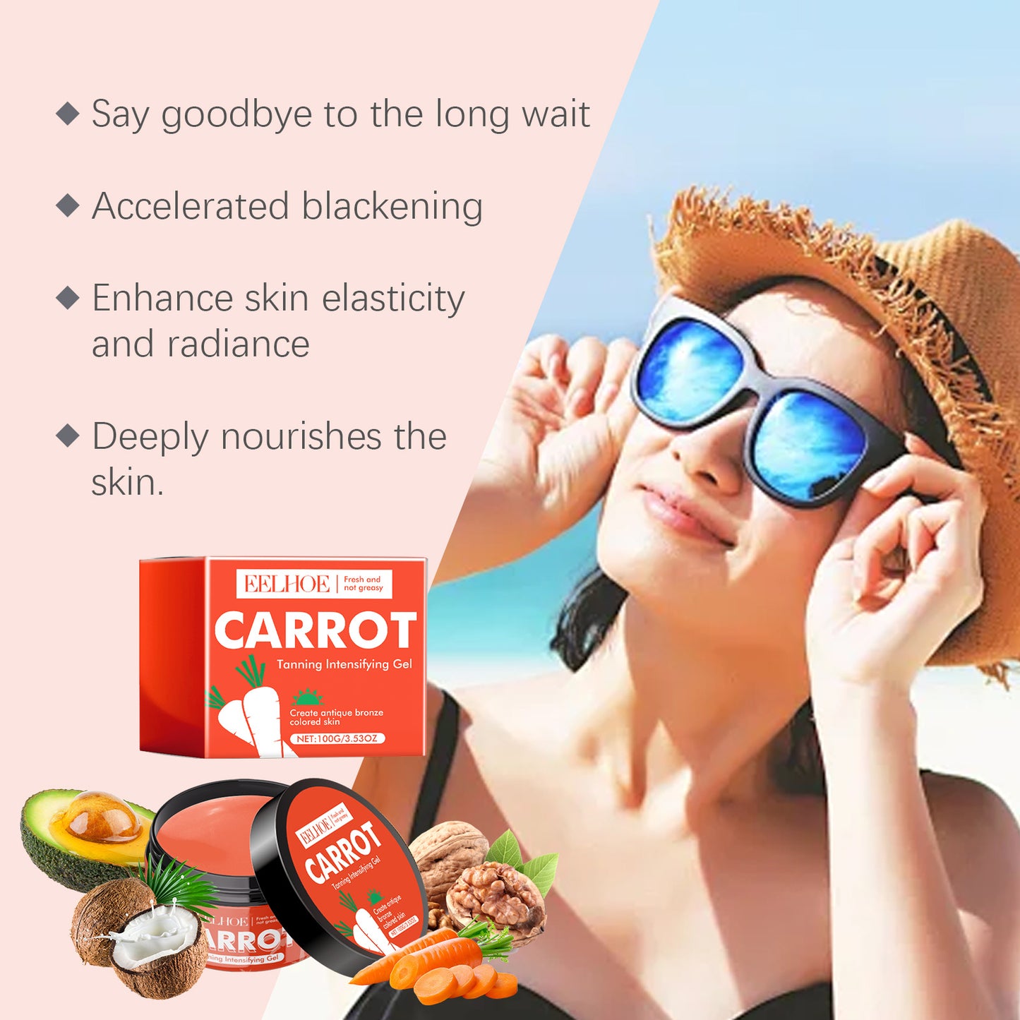 Eelhoe Carrot Black Gel Equalizes Skin Tone And Creates A Healthy Cream For Wheat Skin