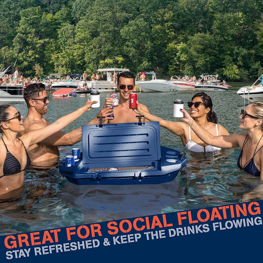 Cuddy Floating Cooler and Dry Storage Vessel – 40QT – Amphibious Hard Shell Design - Multiple Color Options US only free shipping