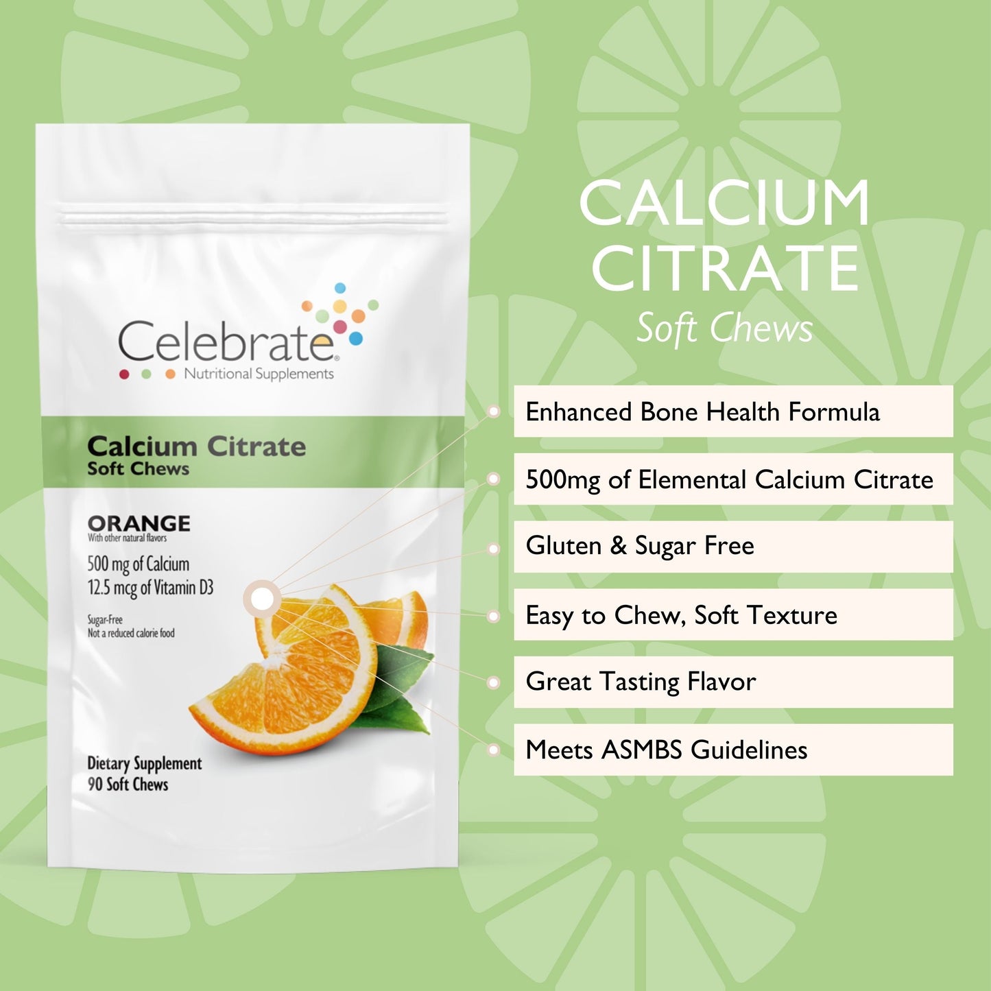 Orange  calcium citrate soft chew product information