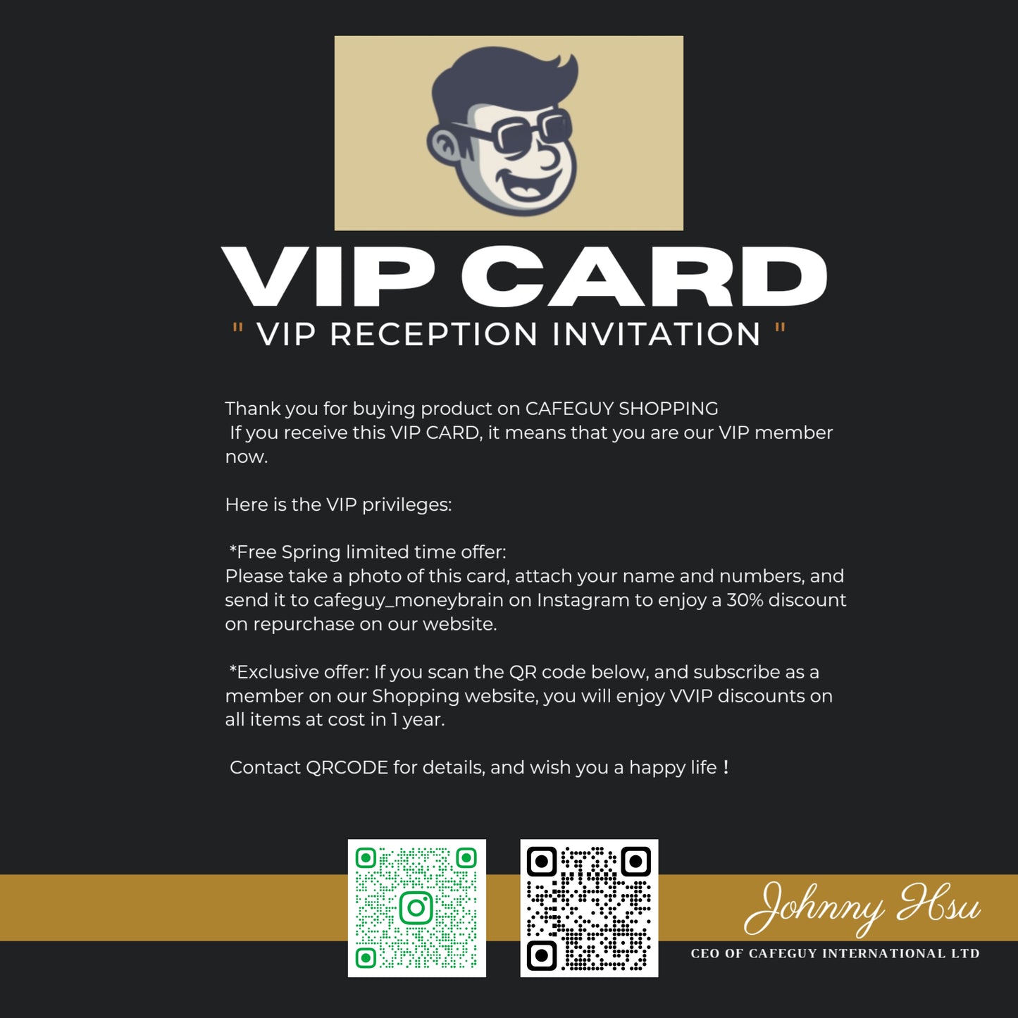 VVIP CARD 1 Year Subscriptions